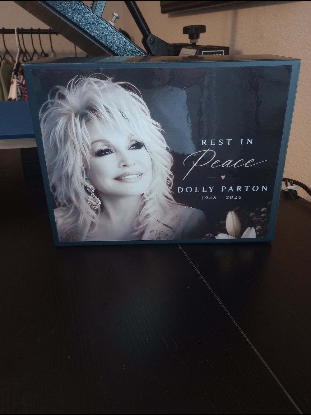 'Rest in Peace' Memorial Custom Box- Dolly Parton